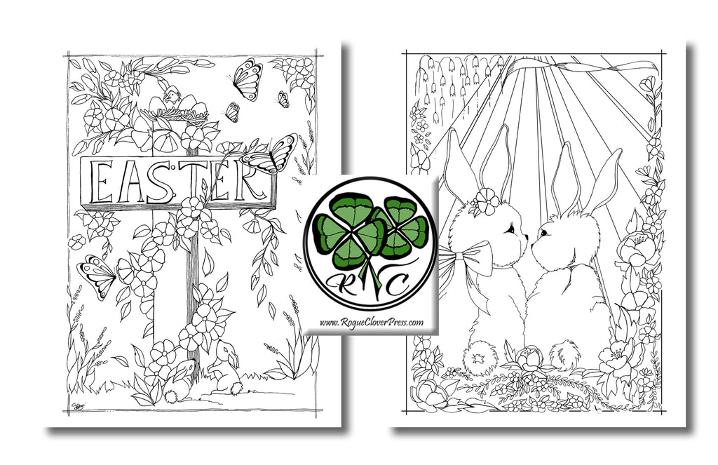 Easter Coloring book (8.5 x 11) hand drawn