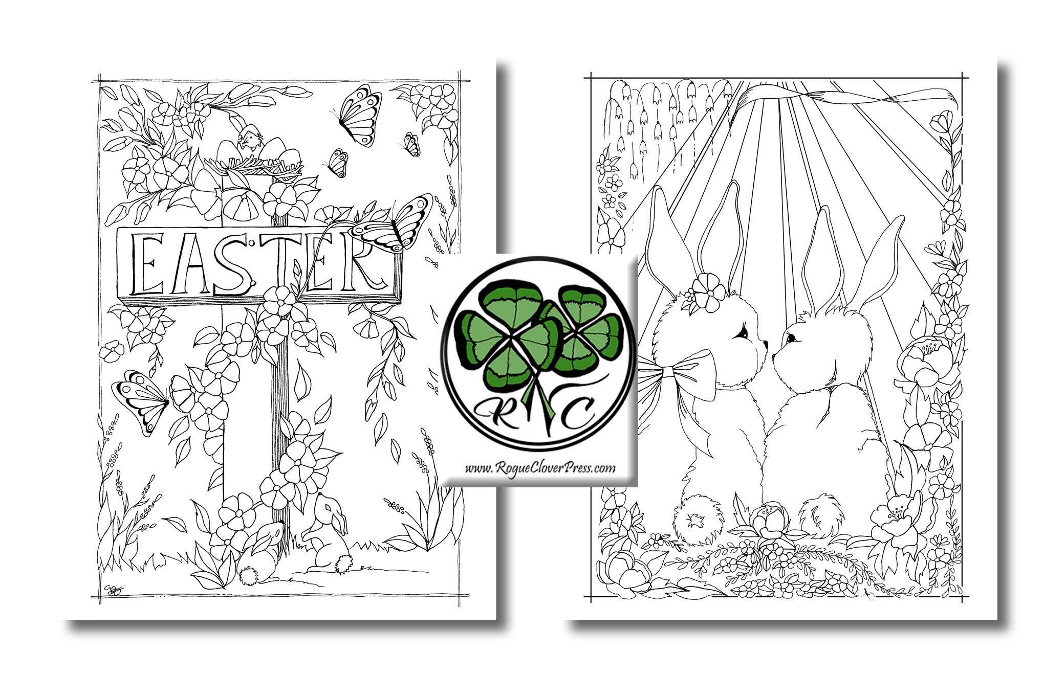 Easter Coloring book (8.5 x 11) hand drawn