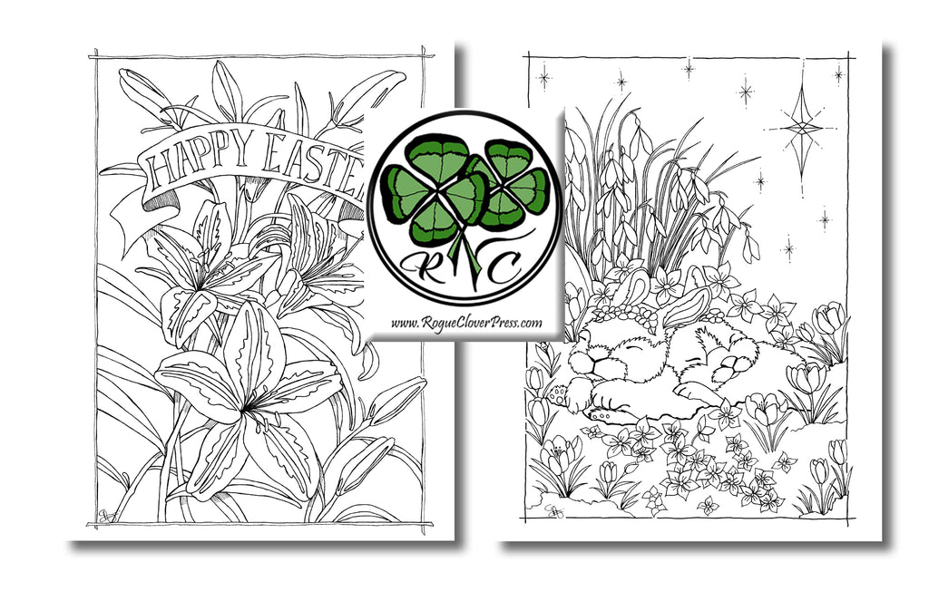 Easter Coloring book (8.5 x 11) hand drawn