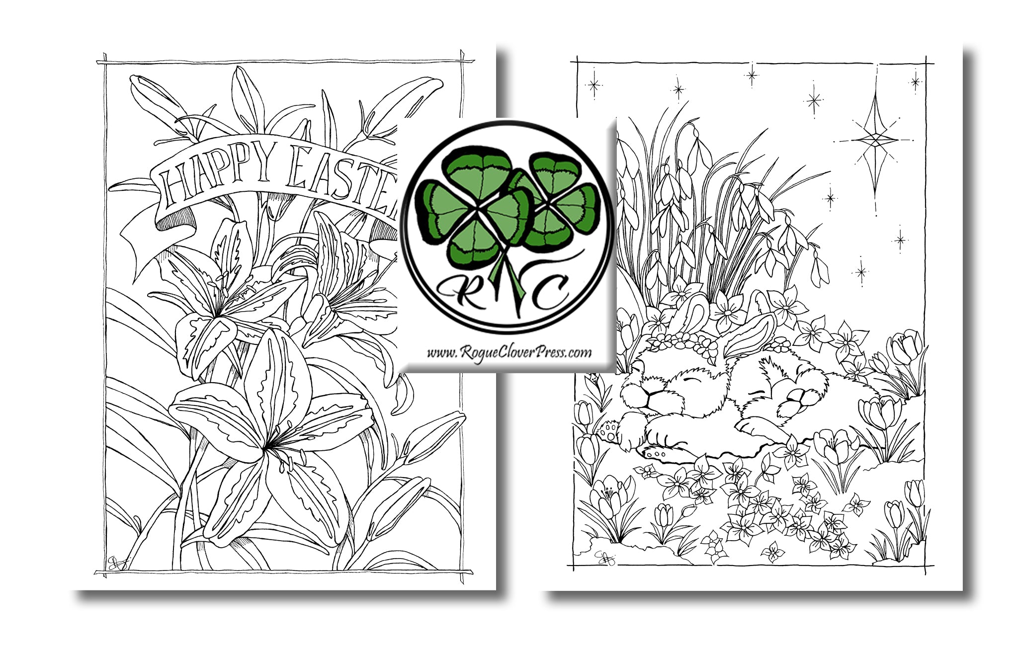 Easter Coloring book (8.5 x 11) hand drawn