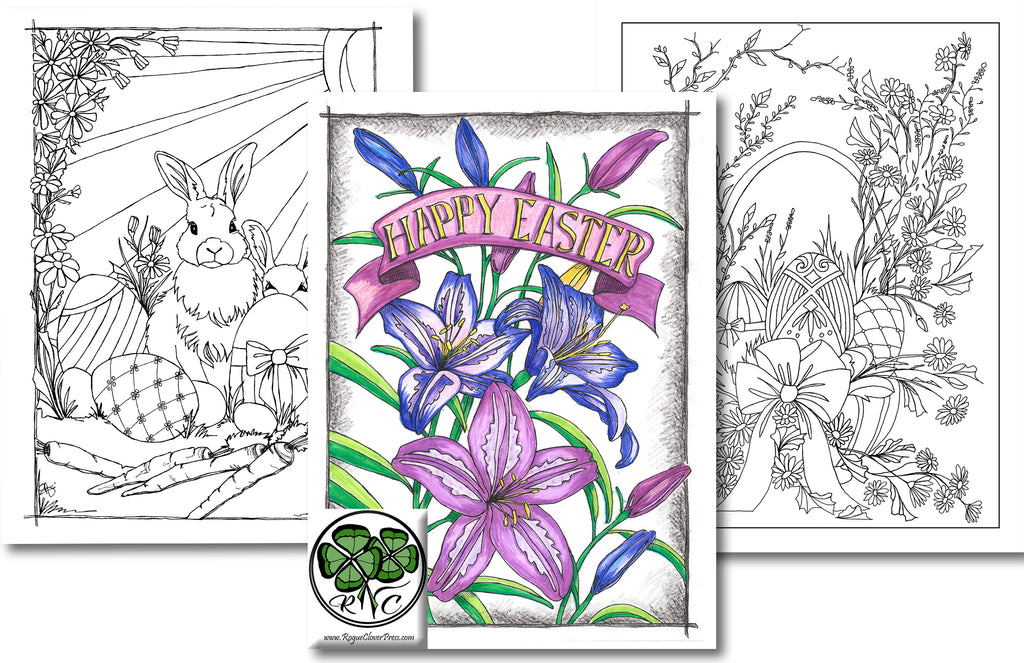 Easter Coloring book (8.5 x 11) hand drawn